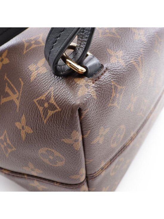 Louis Vuitton Backpack Montsouris NM PM Monogram Noir Canvas Leather main image 6